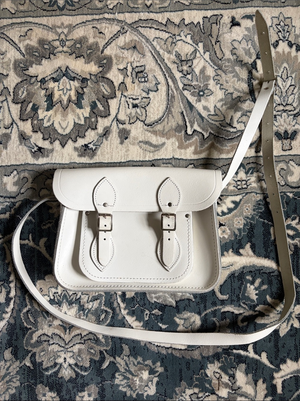 The Cambridge Satchel Company White Leather Satchel Crossbody